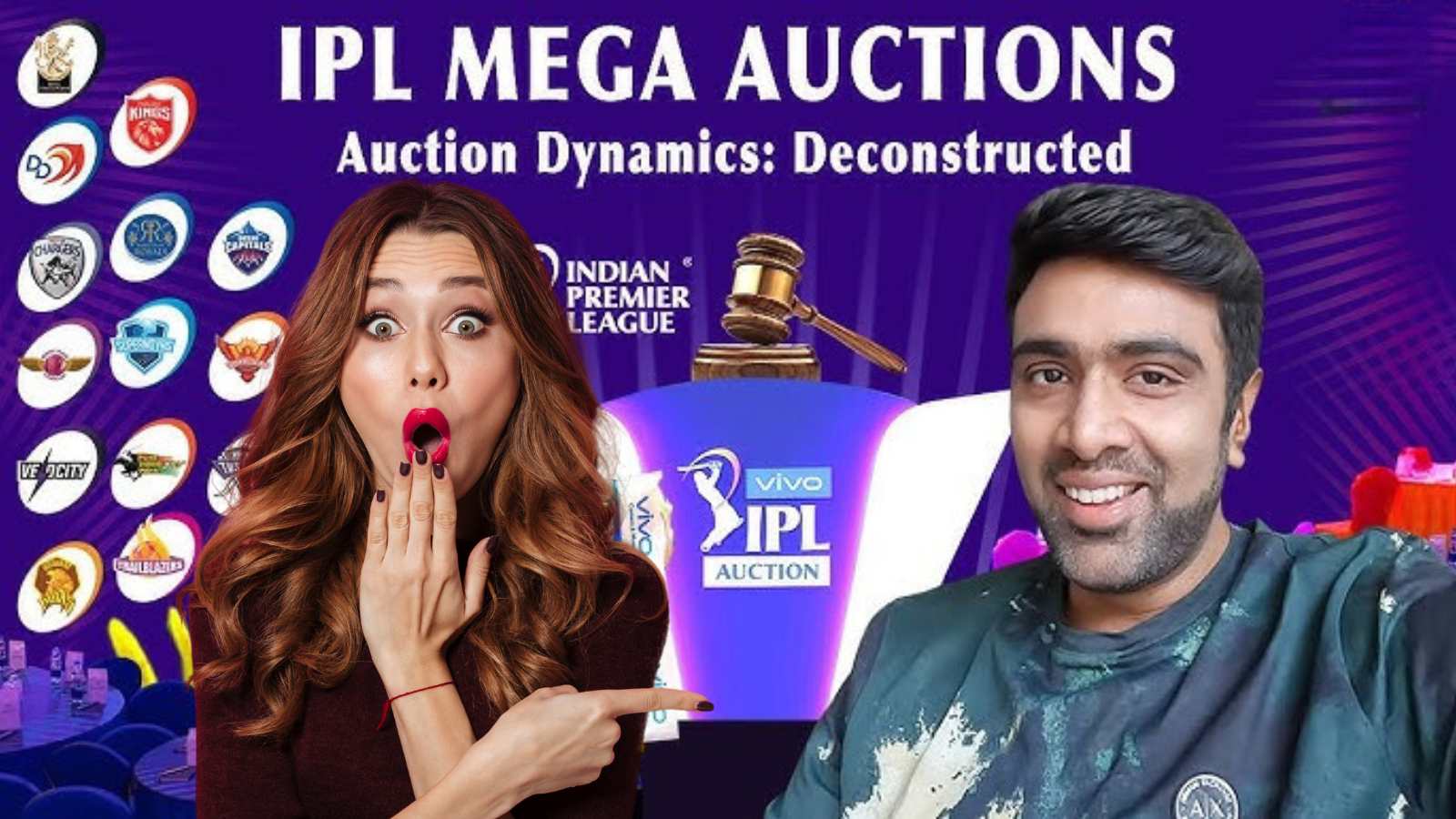 மாதிரி மெகா IPL ஏலத்தை நடத்தி வருகிறார் அஸ்வின்!